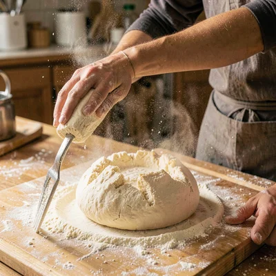 Flour explosion baking
