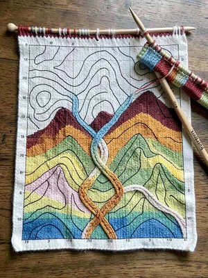 Topo Swatch — Overhead Map View with Needles