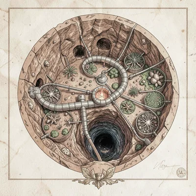 A Mars deep-cavern lava-tube colony plan with pressurized inhabited tubes, geoth