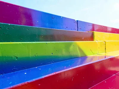 Painted steps creating gradient