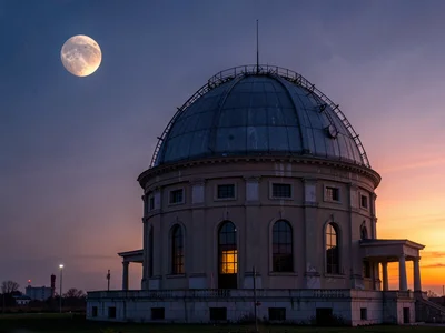 Venus appearing while dome still catches sunset