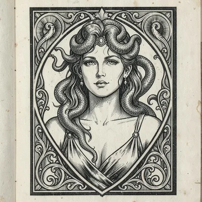 Medusa with serpent hair