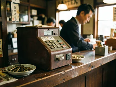 Vintage Cash Register at the Counter