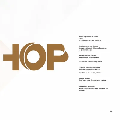 A brand-guidelines typography-spread with a hero abstract letterform left and a