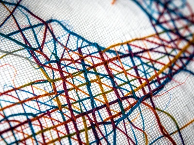 Cotton muslin held up to light, semi-transparent weave showing backlight through