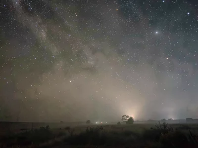 Smog affecting star visibility night