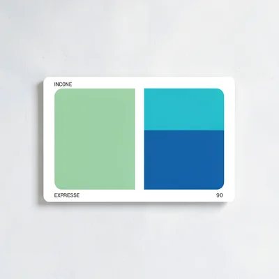 Abstract UI of a side-by-side income and expenses comparison bar, no text