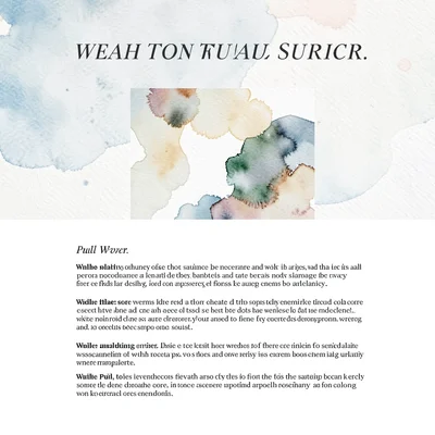A magazine pull-quote text-and-image-tile layout with abstract image-tile center