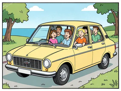 Overpacked vacation car