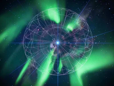Corona viewed looking straight up showing radial pattern