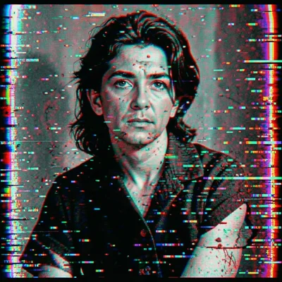 Image with channel data shifted, red channel delayed by 50 pixels creating color