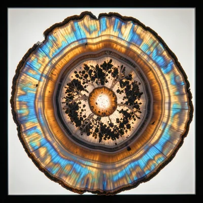 Labradorite polished face showing schiller flash, electric blue-gold labradoresc