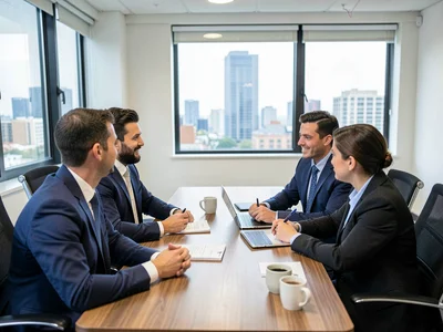 Office meeting mid-discussion