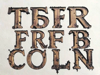 Tuscan bifurcated serifs