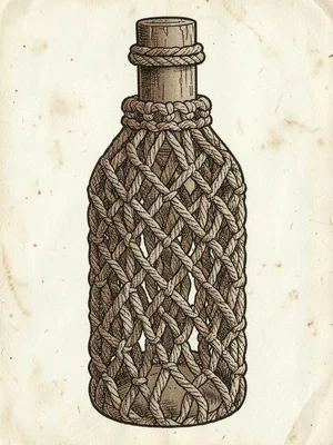 Macrame bottle cover