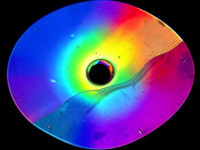 Stress concentration at hole visible as color