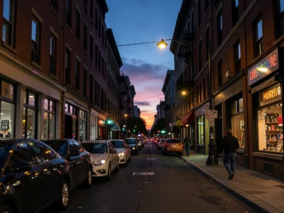 Street scene dusk