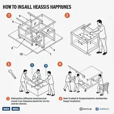 How to install happiness shown as IKEA diagram with Allen wrench included