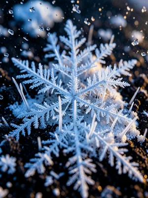 Ice needles growing upward from frozen soil, thin crystal columns pushed up by f