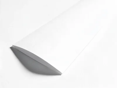 White paper folded creating shadow