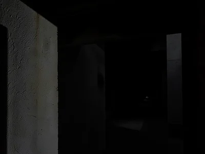 Architectural element in darkness