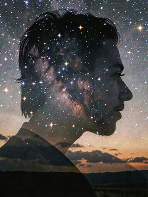 Stars through face profile