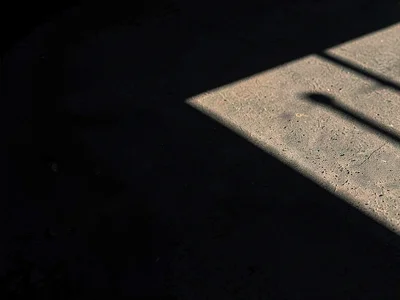 Evening shadow extending east