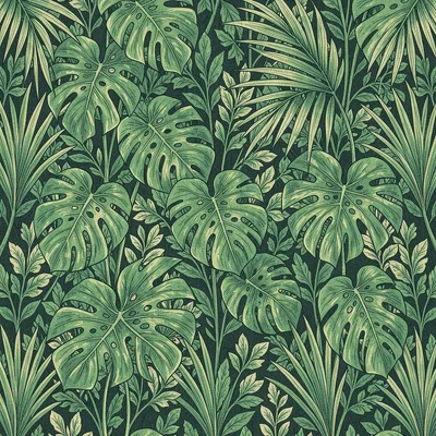 Tropical monstera palm green