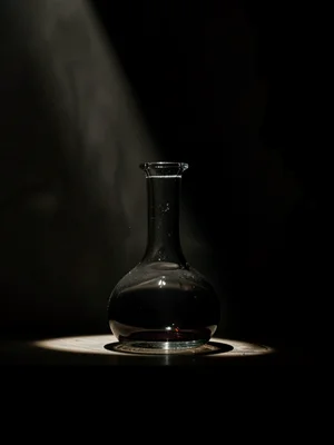 Wine decanter with light shaft