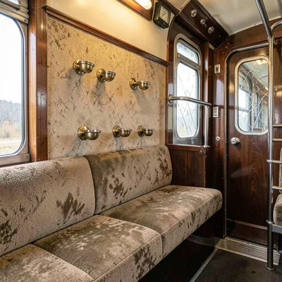 Railway Compartment Ashtray Chrome Panel