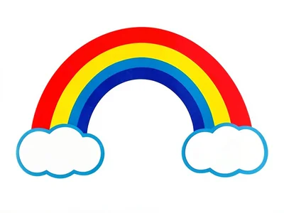 Colorful rainbow in sky