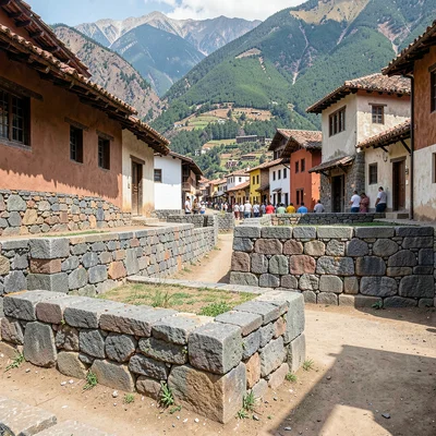 Cusco Inca-colonial interface, stone empire dialogue, Grey Inca stones fitted wi