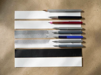 Brush Pen Set With Stroke Samples