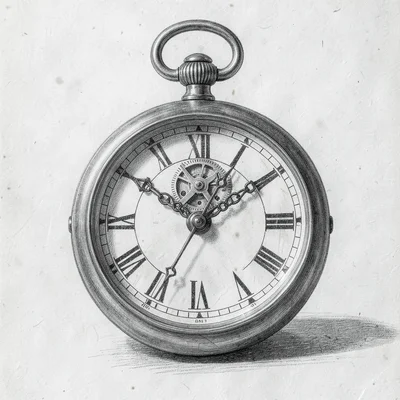 Vintage pocket watch face
