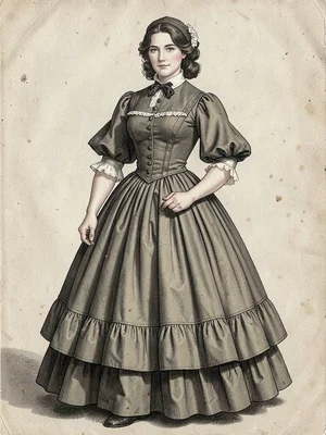Civil War pagoda crinoline