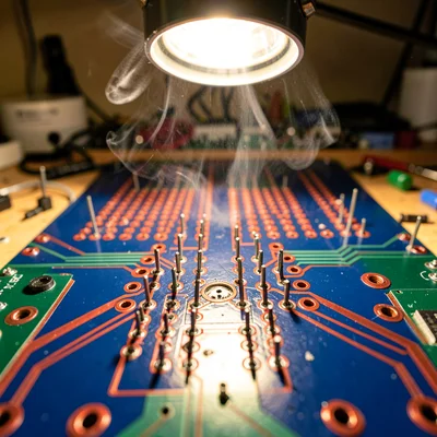 Blue Board Awaiting Solder