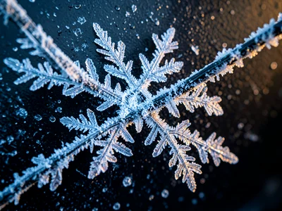 Rime ice coating on a metal fence wire, directional ice growth pointing into the