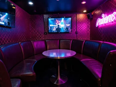 Karaoke booth interior
