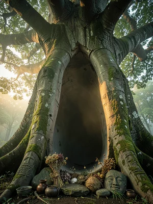 Inside the Sacred Baobab Hollow