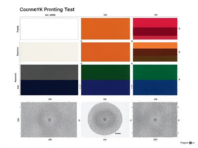 An ink density test showing graduated color patches transitioning from paper whi