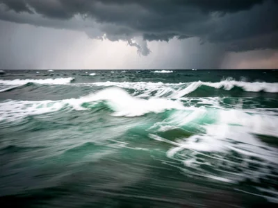 Storm power visible in chaotic blur