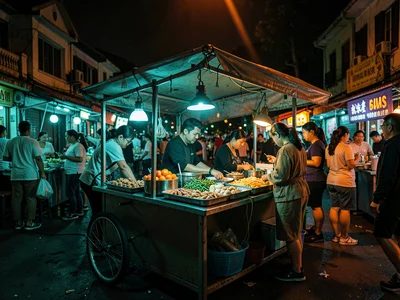 Night market food stall