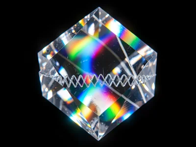 Prism photography showing internal reflection path