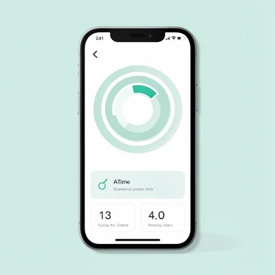 Flat UI mockup of a fitness tracking app home dashboard on a phone, activity rin