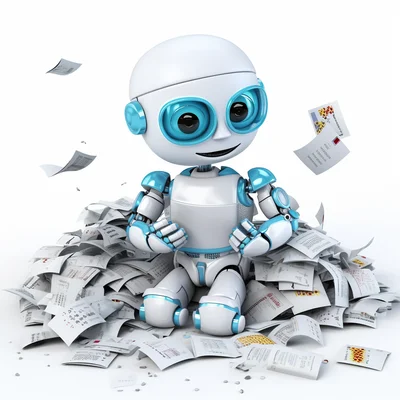 3D plastilina ai chatbot dissasembled on clean white