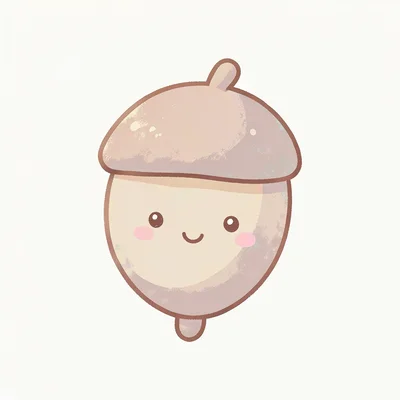 Kawaii acorn with cap