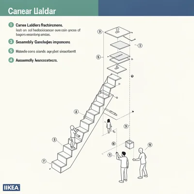 Career ladder as assembly diagram with vertical components