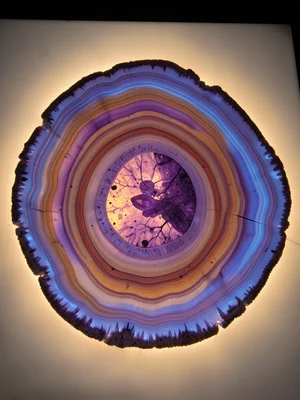 Amethyst cluster resembling winter twilight, purple crystal cathedral