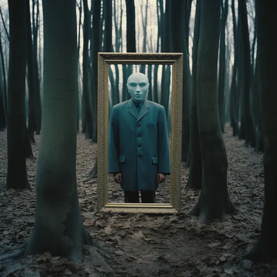 Photo Hidden Faces Similar to Magrittes painting have