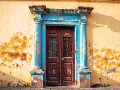 Pilastered Doorway Mango Wall